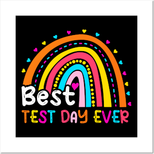 Best Test Day Ever Exam Testing Leopard Rainbow Teacher Life Posters and Art